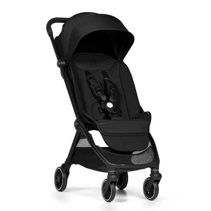 Bumprider Connect Mini i svart med uppfälld sufflett och fempunktssele